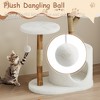 43" with Large Basket,Multi-Level Cat Tree, Scratching Posts and Real Branch Design, Dangling Ball,and Extended Platform for Cats to Play and Sleep - 4 of 4