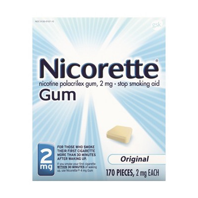 Nicorette 2mg Stop Smoking Aid Gum - Original - 170ct