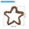 Unique Bargains Metal Door Window Decorations Hoop Star Rattan Wreaths 2 Pcs - 2 of 4