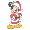 Juniors Womens Mickey & Friends Classic Santa Outfit Pose T Shirt - 2 of 4