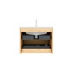 Vynxaria 24" Modern Floating Bathroom Vanity with Sink, 2 Drawers, White Ceramic Basin, Pre-assembled, Corolla Oak - 3 of 4