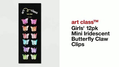 Girls' 12pk Mini Iridescent Butterfly Claw Clips - Art Class™ : Target