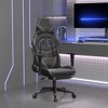 vidaXL Massage Gaming Chair with Footrest, Black&Gray, Faux Leather - 2 of 4