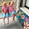 The Pink Picket Fence - Sparky Shark Twirl Dress in Pink or Blue - Available in sizes 12M to 8 Years - 3 of 4