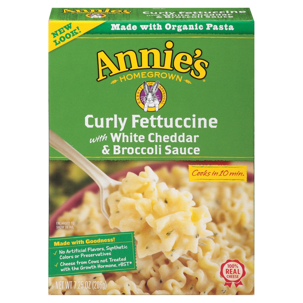 UPC 013562000142 product image for Annie's Organic Curly Fettuccine with White Cheddar & Broccoli Sauce 7.25 oz | upcitemdb.com