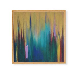 Deny Designs Tina Salazar Green Gold Abstract Framed Wall Art Bamboo - 1 of 3