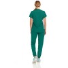 Hey Collection Womens Stretch V-Neck Jogger Scrubs Set, Medical Nursing Tops with Four Pocket Pants - 2 of 4