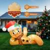 Itopfox 10FT Gingerbread Man Inflatable Outdoor Christmas Decoration with 4 LED Lights 5.5FT Tall for Garden Lawn Yard 1 Piece - 3 of 4