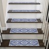 SussexHome Flower Design Cotton Anti-Slip Stair Treads, 9” X 28“ - 2 of 4