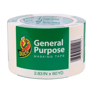 Duck 2.83 in. W X 60 yd L Tan Regular Strength Masking Tape 1 pk (Case of 8) - 1 of 1