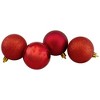Northlight 24ct Shatterproof 4-Finish Christmas Ball Ornament Set 2.5" - Red - 3 of 3