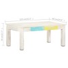 vidaXL Coffee Table White 43.3"x23.6"x17.7" Solid Mango Wood - 4 of 4