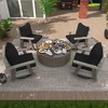 YARDSIGHT  Outdoor Swivel Patio Chairs with 360° Rotation, All-Weather PE Wicker Armchairs with Cushions for Garden, Deck, Porch, and Backyard - 2 of 4