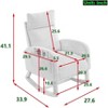 Acekool Boucle Rocking Chair - Plush Glider with Side Pockets & High Back - 2 of 4