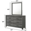 Denver Modern Style Mirror Made with Wood in Gray same asG150108546 (NJ inventory) - 3 of 4