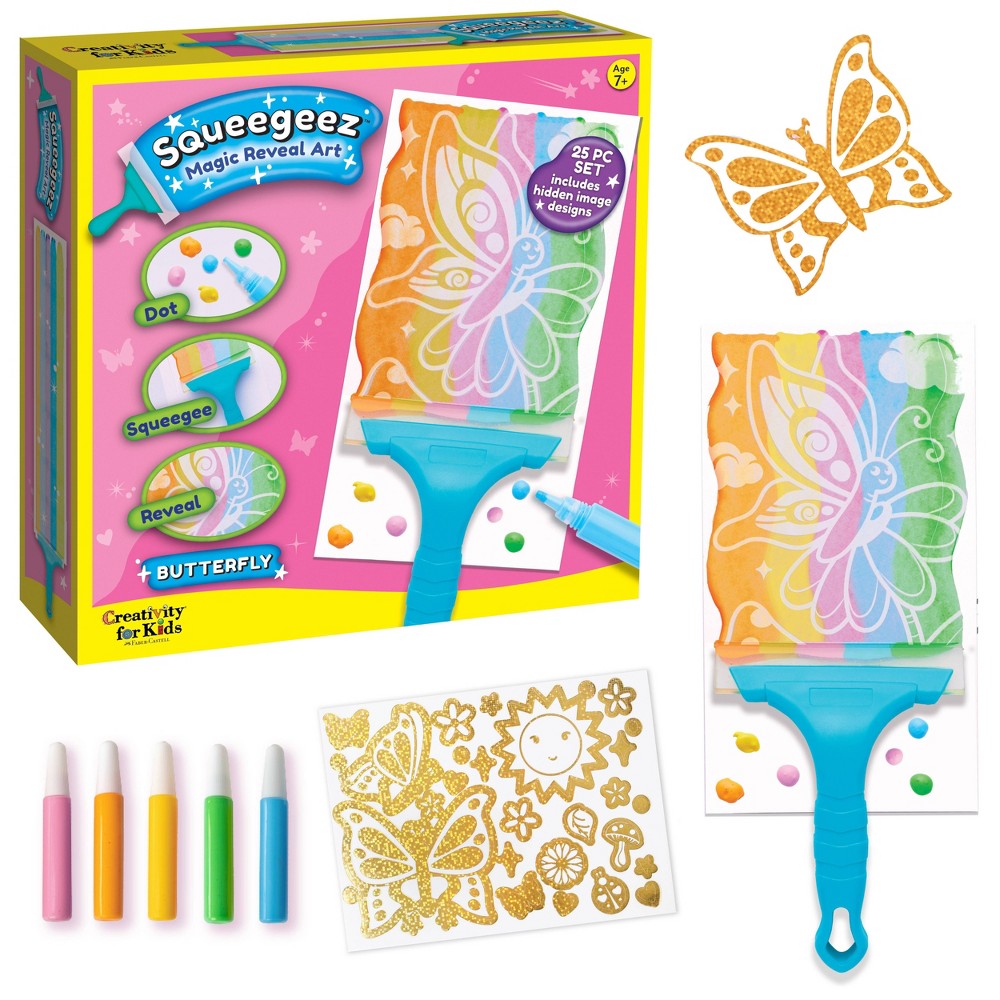 Photos - Accessory Creativity for Kids Squeegeez Magic Reveal Art Butterfly 