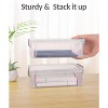 Paaaawaters 6 Pack Extra Large Pencil Box, Plastic Pencil Case Crayon Box, Clear Marker Organizer Plastic Containers with Lid - 3 of 4