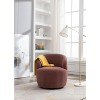 CAVINAS Accent Chair Small Barrel Chair Teddy Fabric Upholstered Armchair with Back Single Sofa Chair, Accent Chair for Small Spaces - 2 of 4