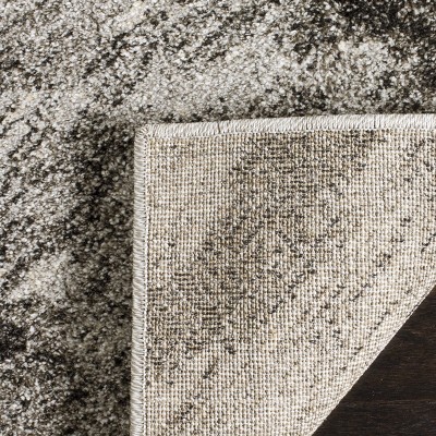 Abstract Elegance 30'' Black Synthetic Easy-Care Shag Rug