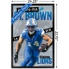 Trends International NFL Detroit Lions - Amon-Ra St. Brown 24 Framed Wall Poster Prints - 3 of 4