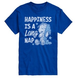 Men's - Peanuts - Linus Happiness Is A Long Nap Short Sleeve Graphic T-Shirt - 1 of 4