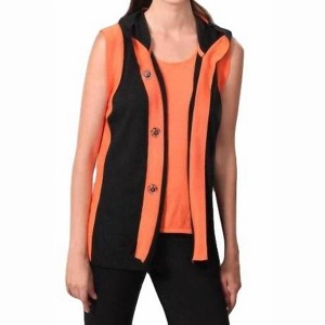 Women's Color-Blocked Hooded Vest - ANGEL - 1 of 2