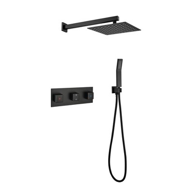 ALEXOUN  Shower Faucet Set Shower System 10 Inch Rainfall Shower Head with Handheld Sprayer Bathroom Luxury Rain Mixer Combo Set