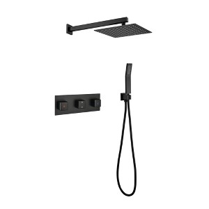 ALEXOUN  Shower Faucet Set Shower System 10 Inch Rainfall Shower Head with Handheld Sprayer Bathroom Luxury Rain Mixer Combo Set - 1 of 4