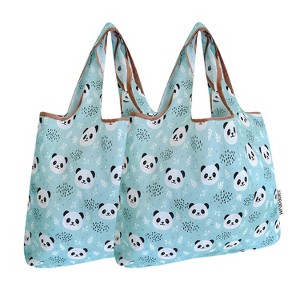 Wrapables Foldable Tote Nylon Reusable Grocery Bag (Set of 2) - 1 of 4