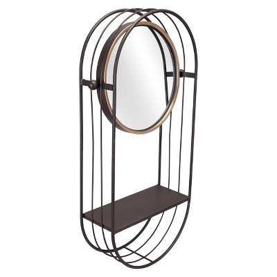 Zuo Saroni Mirror Shelf Antique Gray