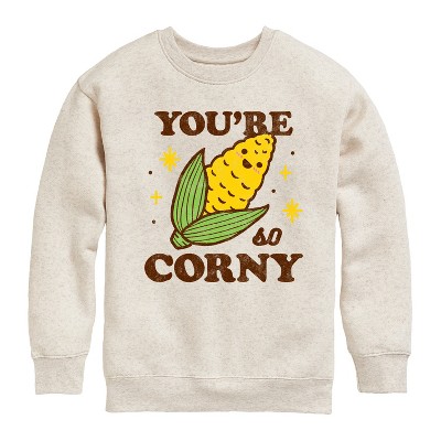 Boys' - Instant Message - You're So Corny Graphic Long Sleeve Fleece ...