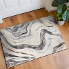 World Rug Gallery Contemporary Marble Washable Non Slip Area Rug - 2 of 4