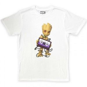 Adult Guardians of the Galaxy Groot Cosmic Tape T-Shirt - 1 of 2