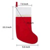 Aoibox 24 Pack Felt Christmas Stockings 19 Inch Red and White Hanging Ornaments White Cuff Gold Trim for Holiday Decorations - 2 of 4