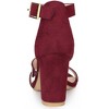Allegra K Women's Rhinestone Open Toe Block Heels Sandals - 3 of 4