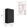 NicBex Armoire Wardrobe Closet Storage Cabinet with Double Doors Cabinet & Drawer for Bedroom - 3 of 4