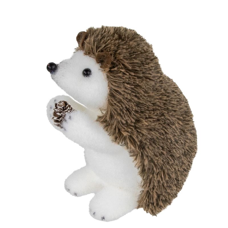 Northlight 6" Brown and White Standing Hedgehog Christmas Tabletop Decor, 5 of 7