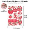 Big Dot of Happiness Berry Sweet Strawberry - Fruit Themed Birthday or Baby Shower Party Favor Sticker Set - 12 Sheets - 120 Stickers - 3 of 4