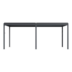 Mondawe Outdoor Louvered Pergola 10X20FT, Aluminum Pergola with Adjustable Roof and Efficient Drainage System - 1 of 4