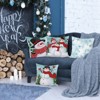 Winter Snowman Throw Pillow Covers 18 x 18 Inch Pine Tree Snowflake - 3 of 4