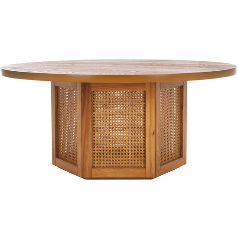 Danez Cane Coffee Table Natural Natural Safavieh