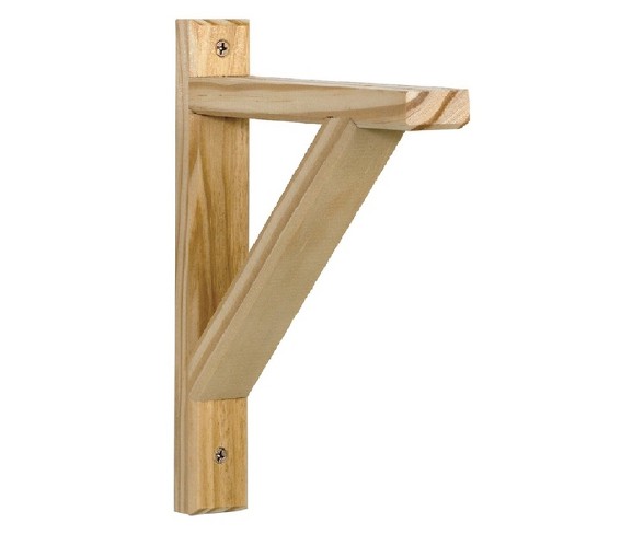 Wooden Bracket 8.5 X 7 X 1.25'' - Natural