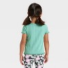 Toddler Girls' Short Sleeve Pointelle T-Shirt - Cat & Jack™ - 2 of 3