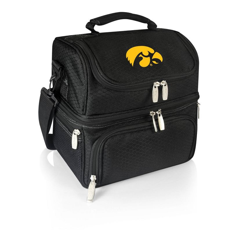 NCAA Iowa Hawkeyes Pranzo Dual Compartment Lunch Bag - Black, 1 of 7