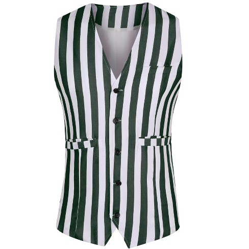 Black and white striped waistcoat store