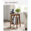 Simple Trending Small Round End Table with Lower Shelf Rustic Walnut - 2 of 4