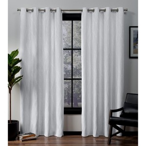 Set Of 2 Forest Hill Woven Blackout Curtain Panels - Exclusive Home - 1 of 4