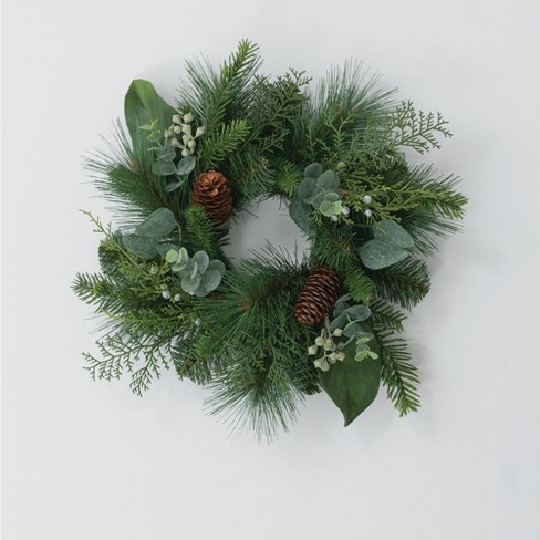 Sullivans Artificial Mix Pine And Eucalyptus Wreath 17