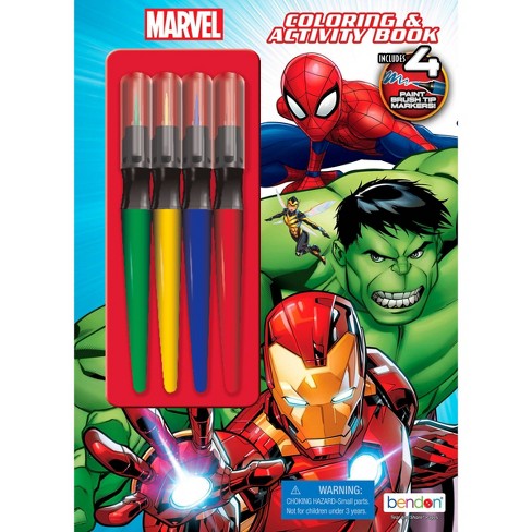 Spider-Man Avengers Paintbrush Marker Activity Book : Target