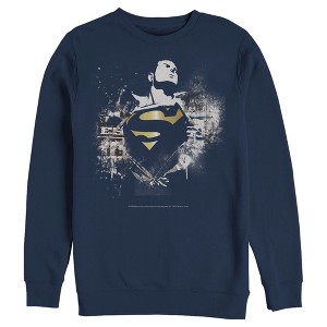 Men's Superman Hero Graffiti Print Sweatshirt - 1 of 3